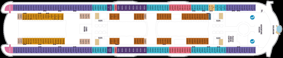 Схема палубы 14 Wonder of the Seas